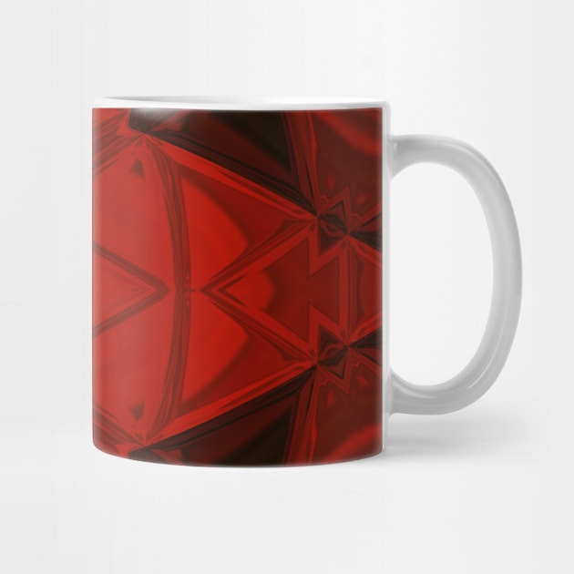 Mosaic Kaleidoscope Flower Red by WormholeOrbital